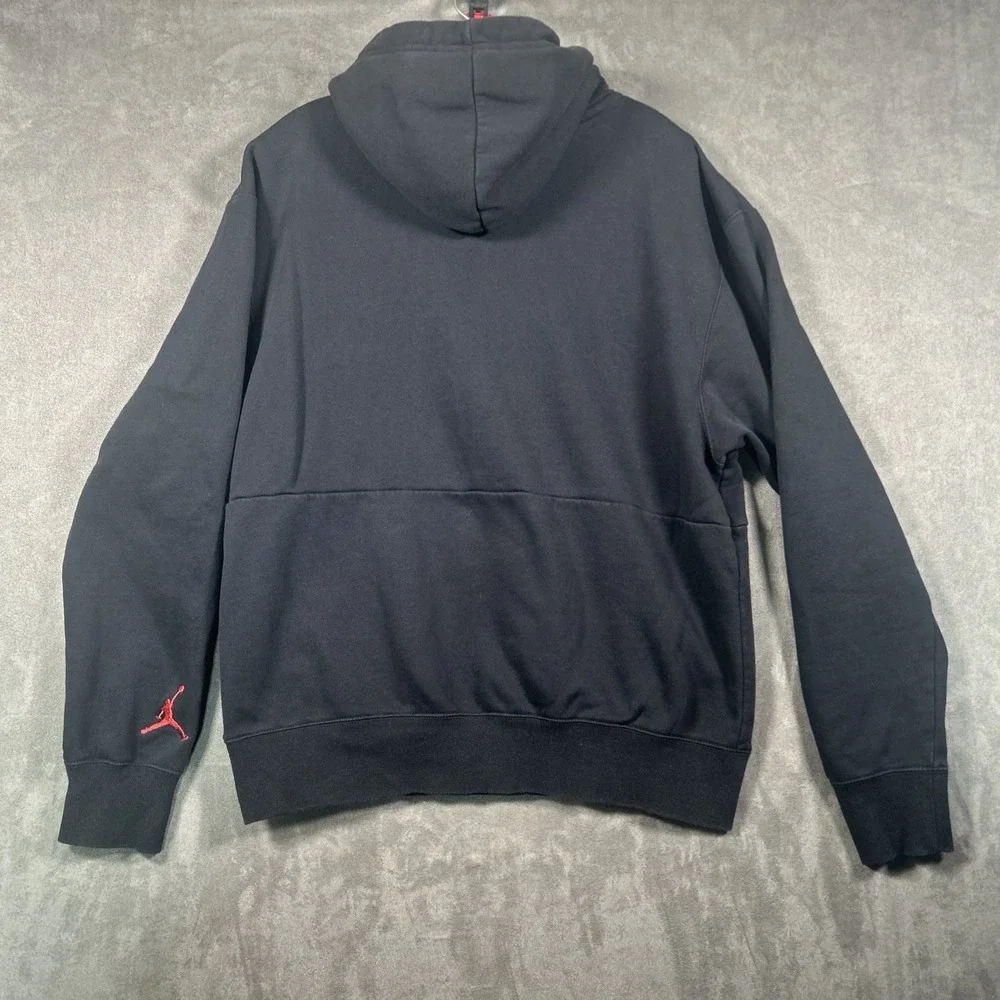Air Jordan Hoodie Mens Medium Black Retro Jumpman Holiday Nike Shoes Pullover